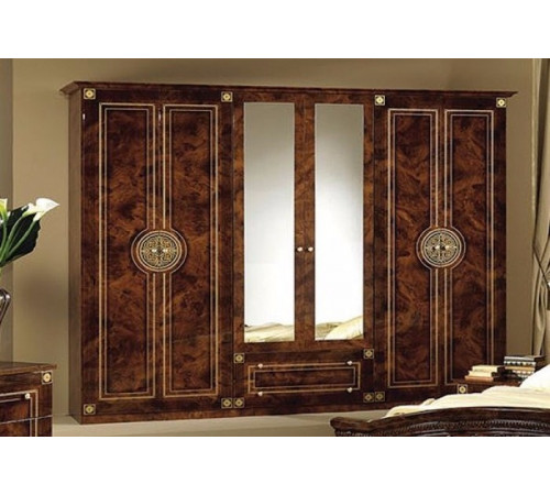 Шестистворчатый шкаф Рома (орех)