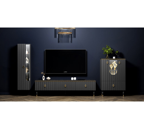 Шкаф-витрина навесной Лоренсо МН-043-02/03