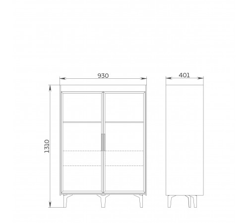 Шкаф комбинированный Модена МН-048-23