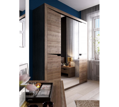 Шкаф для одежды четырехдверный Соренто Дуб стирлинг