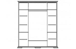 Шкаф для одежды Лика ММ-137-01/04Б (белая эмаль)