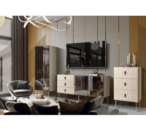 Комод для гостиной Богемия Фарфале (Bogemia Farfalle) БМКМ-4(Fa) [5][10]