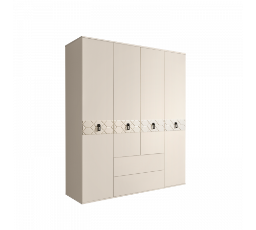 Четырехстворчатый шкаф для одежды с ящиками Богемия Фарфале (Bogemia Farfalle) БМШ2/41 (Fа)